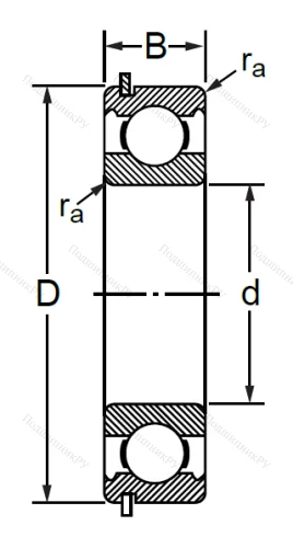Шариковый однорядный подшипник 50110 (6010 NR) в Пензе