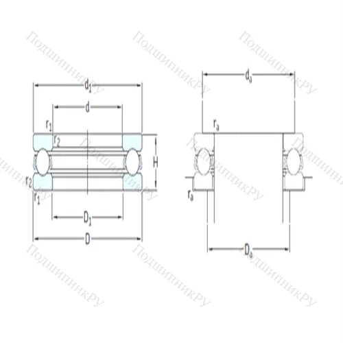 Подшипник шариковый упорный 51122 от производителя  SKF