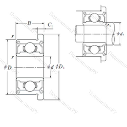 Подшипник шариковый радиальный FR 1-5ZZ