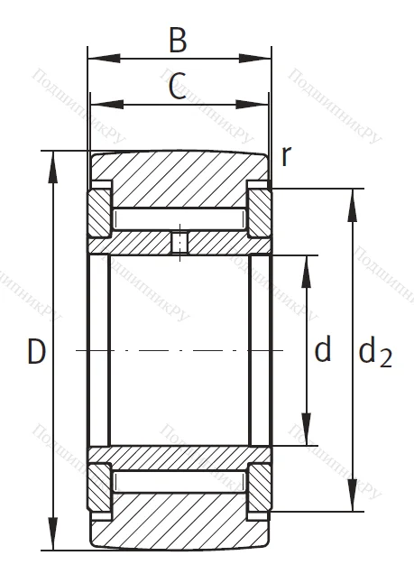 Игольчатый подшипник NATV 25
