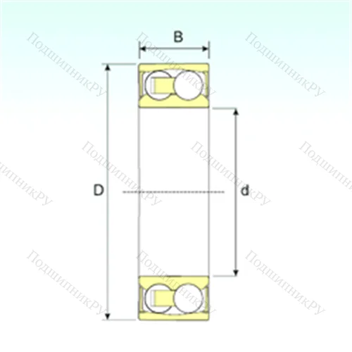 Подшипник шариковый радиальный самоцентрирующийся 2303-2RSTN 9