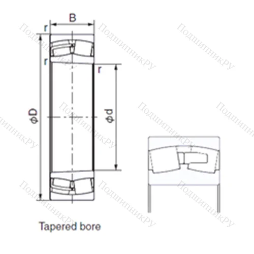 Подшипник роликовый радиальный 23230AXK