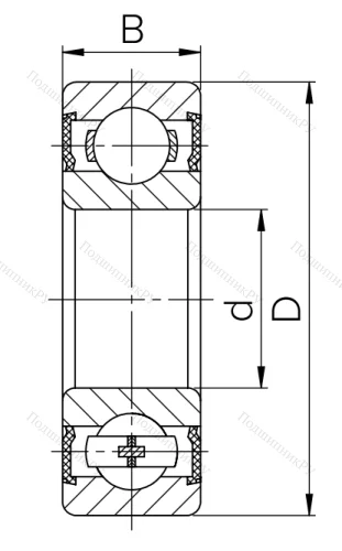Шариковый однорядный подшипник 180310 T (6310 2RST) в Пензе