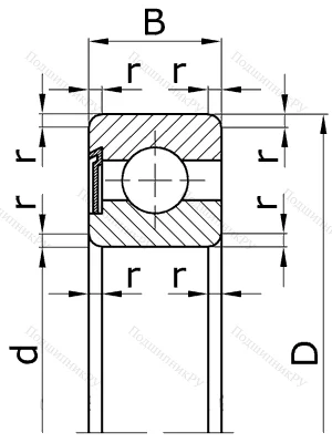 Шариковый однорядный подшипник 60207 (6207 Z) в Пензе