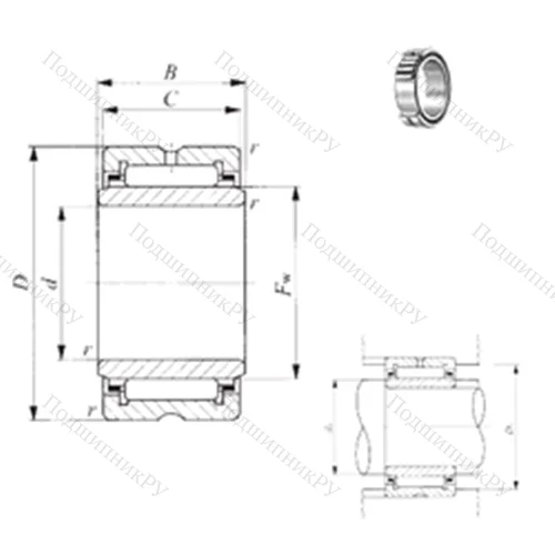 Подшипник игольчатый радиальный TRI 325230