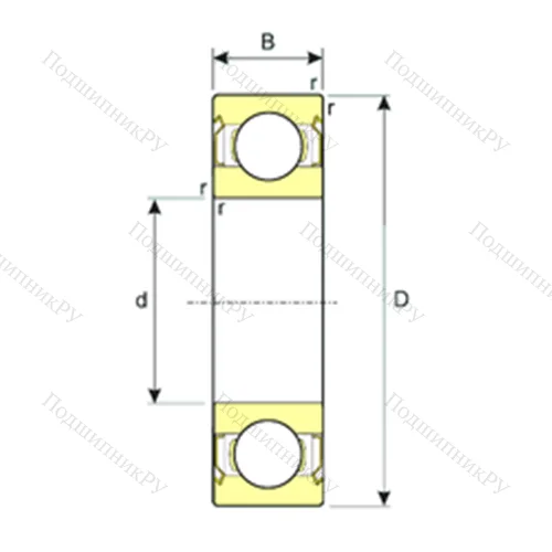 Подшипник шариковый радиальный SS 61913-2RS