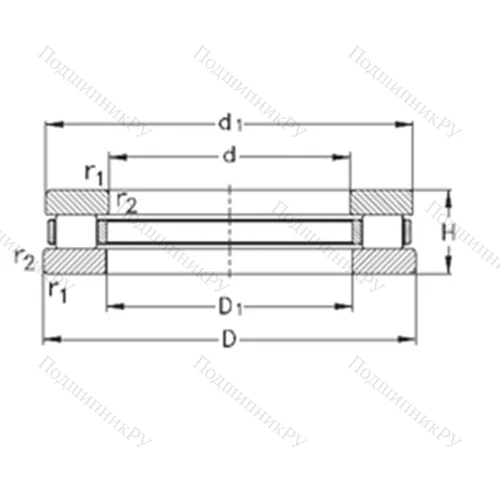 Подшипник роликовый упорный 81110-TVPB