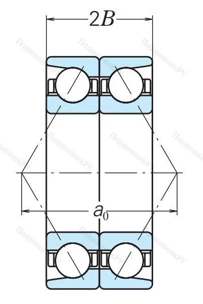 Радиально-упорный шариковый подшипник 6-466322 Л в Пензе