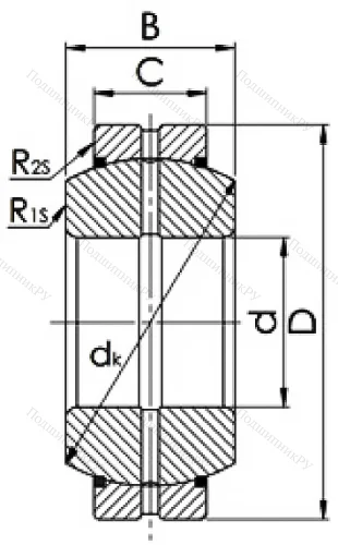 Шарнирный подшипник GE 60 ES 2RS в Пензе