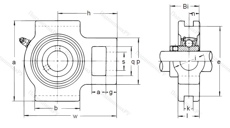Подшипниковый узел UCT 306