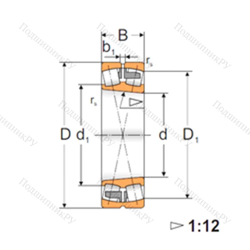 Подшипник роликовый радиальный самоцентрирующийся 22338 KMAW 33
