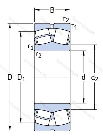 Сферический роликовый подшипник 22310 E/C 3