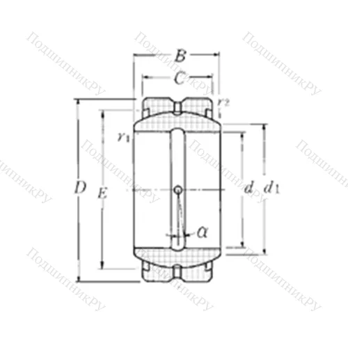Подшипник скольжения сферический SA 1-90B от производителя  NTN