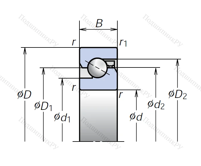 Сверхточный подшипник 40TAC 90BSUC 10PN 7B (NSK)