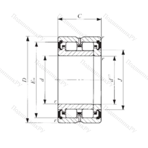 Подшипник роликовый радиальный TRU 426230UU