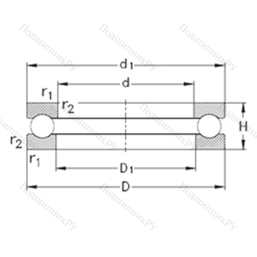 Подшипник шариковый упорный 511/530-FP от производителя  NKE