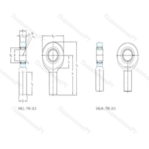 Подшипник скольжения сферический SALA 60TXE-2LS от производителя  SKF