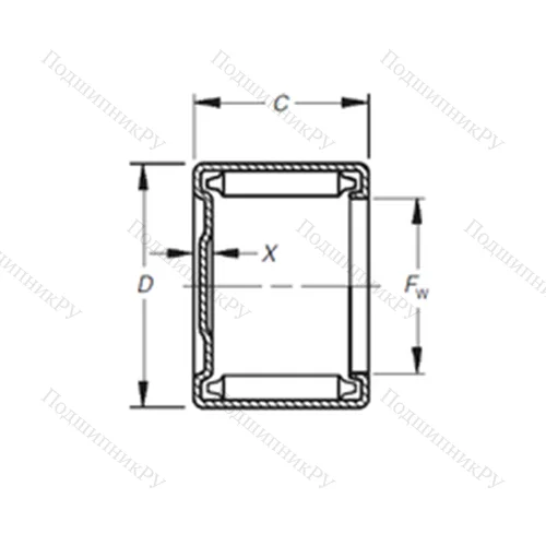 Подшипник игольчатый радиальный MH-1381