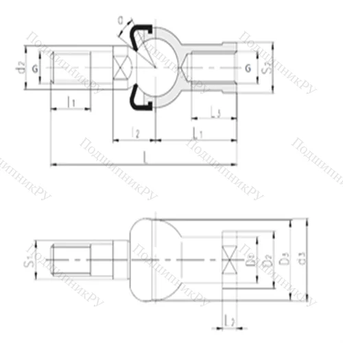 Подшипник скольжения сферический SQZL 10-RS