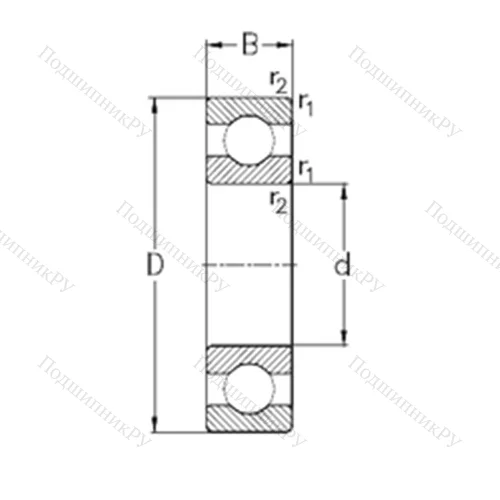 Подшипник шариковый радиальный 618/750-MA
