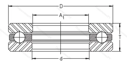 Упорный шариковый подшипник 51205 от производителя  FAG