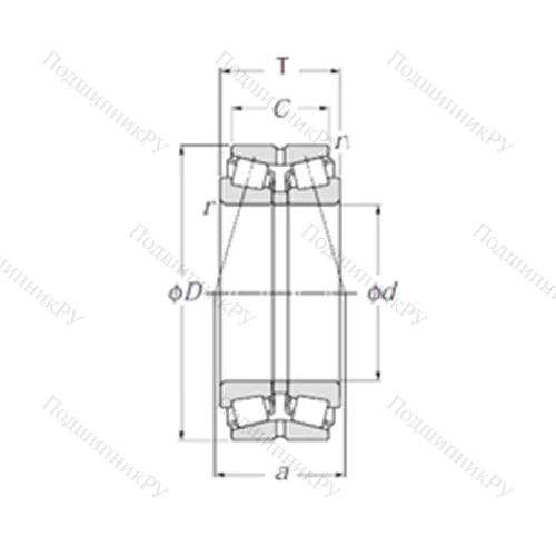 Подшипник роликовый радиально-упорный 423060 от производителя  NTN Подшипник роликовый радиально-упорный 423060 от производителя  NTN