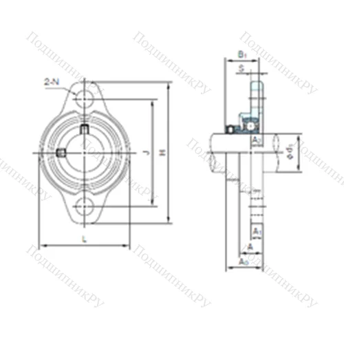 Подшипниковый узел шариковый радиальный MUFL 000