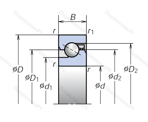 Сверхточный подшипник 20TAC 47CSUHPN 7C от производителя  NSK