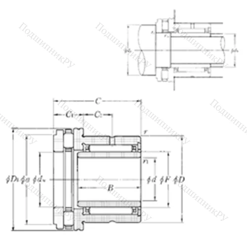 Подшипник комбинированный NKXR 30T 2+IR 25?30?20
