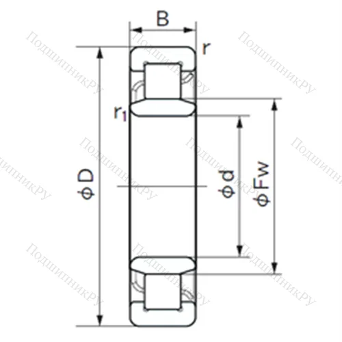 Подшипник роликовый радиальный NU 2340