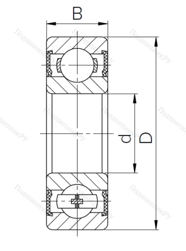 Шариковый однорядный подшипник 180101 T (6001 2RST) в Пензе