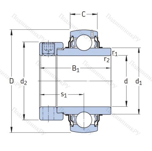 Корпусный подшипник YEL 204-2F в Пензе
