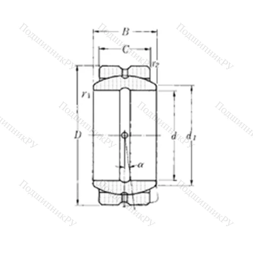 Подшипник скольжения сферический SA 2-96 от производителя  NTN