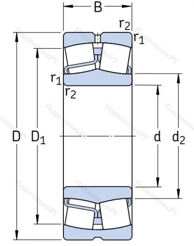 Сферический роликовый подшипник 22320 E/C 3 от производителя  SKF