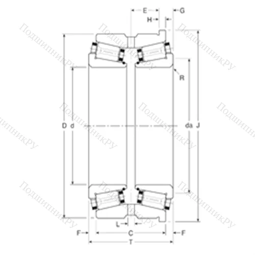 Подшипник роликовый радиально-упорный 320275/320406XH