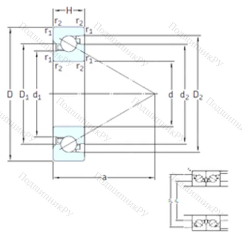 Подшипник шариковый упорно-радиальный BSA 201 CG от производителя  SKF