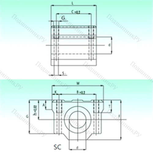 Подшипник шариковый линейный SC 12-UU AS от производителя  NBS