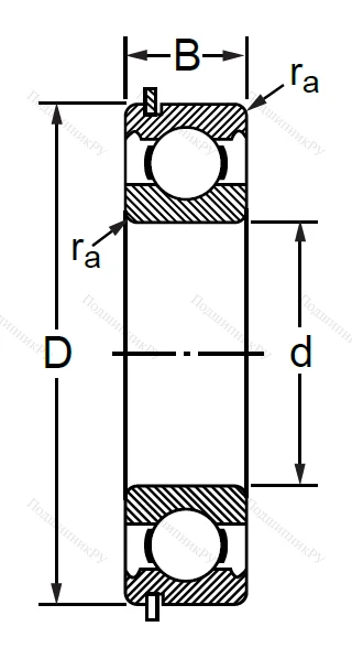 Шариковый однорядный подшипник 50312 (6312 NR) в Пензе