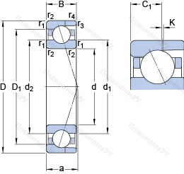 Подшипник 707 CD/P 4AH