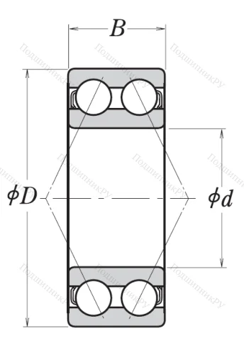 Двухрядный шариковый подшипник 3209 B 2RSRTNG C 3 от производителя  NSK