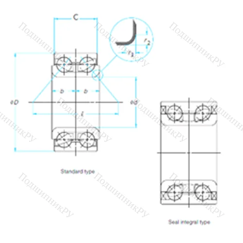 Подшипник шариковый радиально-упорный F-572772.RDL-G 1