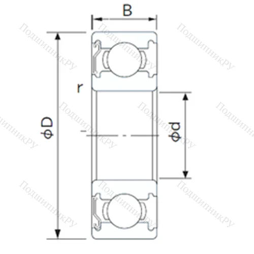 Подшипник шариковый радиальный 6913-Z