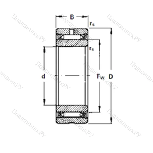 Подшипник игольчатый радиальный NA 3035