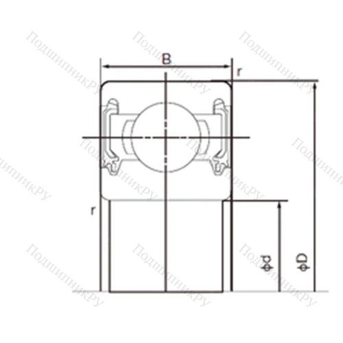 Подшипник шариковый радиальный 6305-2NKE