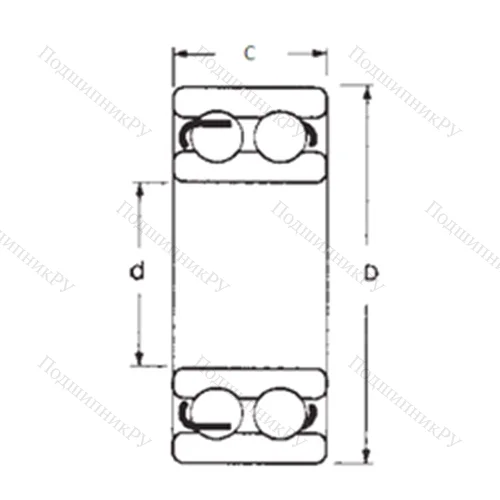 Подшипник шариковый радиальный 4202ZZ