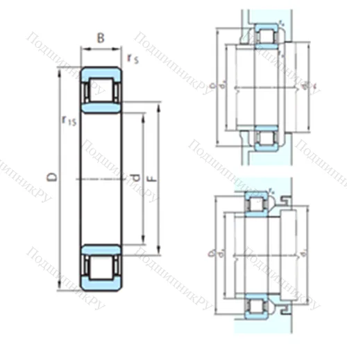 Подшипник роликовый радиальный PSL 412-305