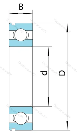 Шариковый однорядный подшипник 50316 (6316 N) в Пензе