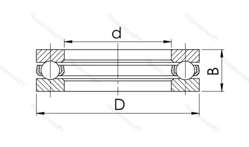 Упорный шариковый подшипник 8107 (51107) в Пензе Упорный шариковый подшипник 8107 (51107) в Пензе