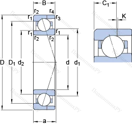 Подшипник 71905 CE/HCP 4AH