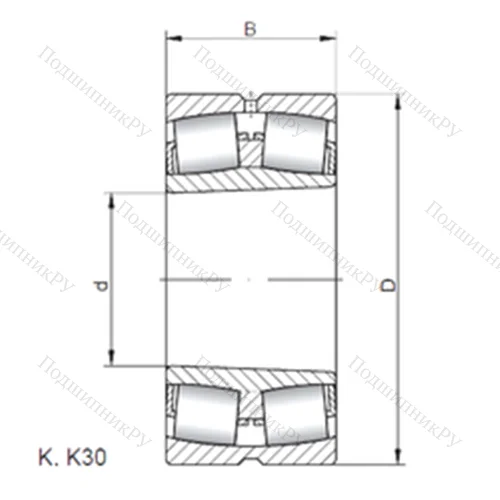 Подшипник роликовый радиальный самоцентрирующийся 24148 K 30 CW 33 от производителя  CX
